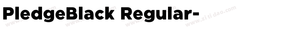 PledgeBlack Regular字体转换